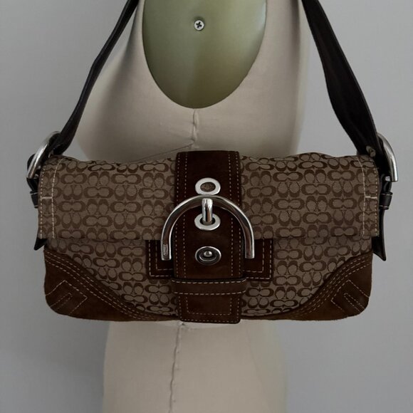 Vintage Coach 3628 Soho Brown Signature C Canvas w/Suede Leather Trim - Picture 2 of 15